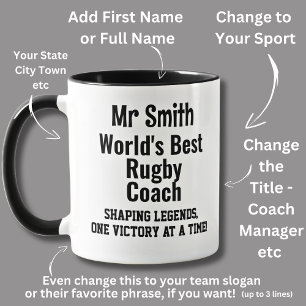 Name, Worlds Best Rugby Coach Mug