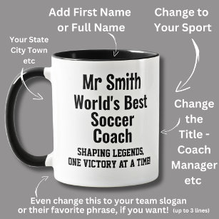 Name, Worlds Best Soccer Coach  Mug