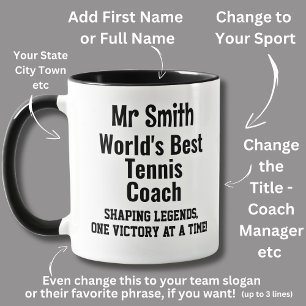 Name, Worlds Best Tennis Coach Mug