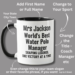 Name, Worlds Best Water Polo Team Manager  Mug