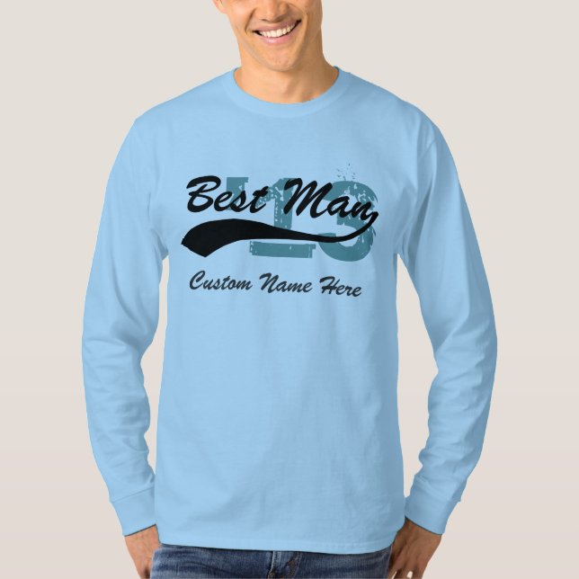 Name & Year Best Man T-Shirt (Front)