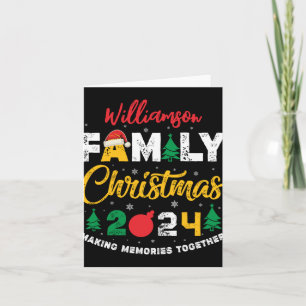 Name Year Matching Family Christmas Reunion T Shir Card