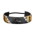 Name yellow glitter field hockey hearts bow