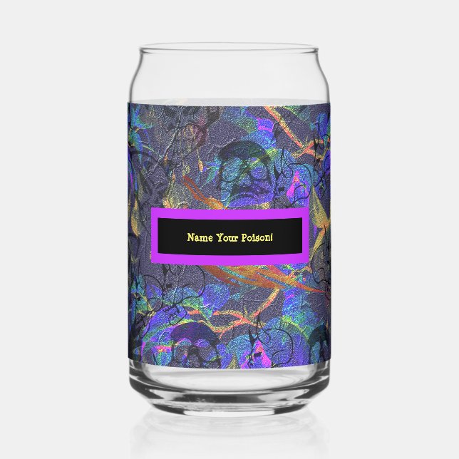 Name Your Poison Can Glass (Front)
