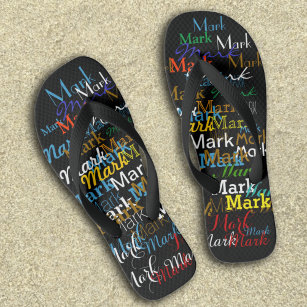 named . colour names . personalised jandals