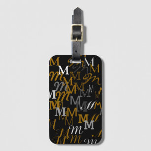named . custom initial letter M Luggage Tag