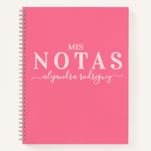 Named Elegant Pink Coral Notebook