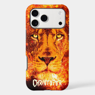 Named Flaming Lion Face