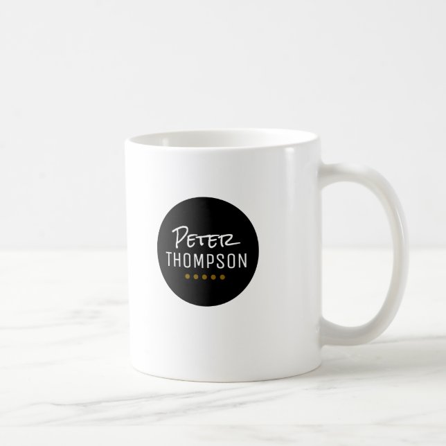 Named Mug Simple Black Circle Logo (Right)