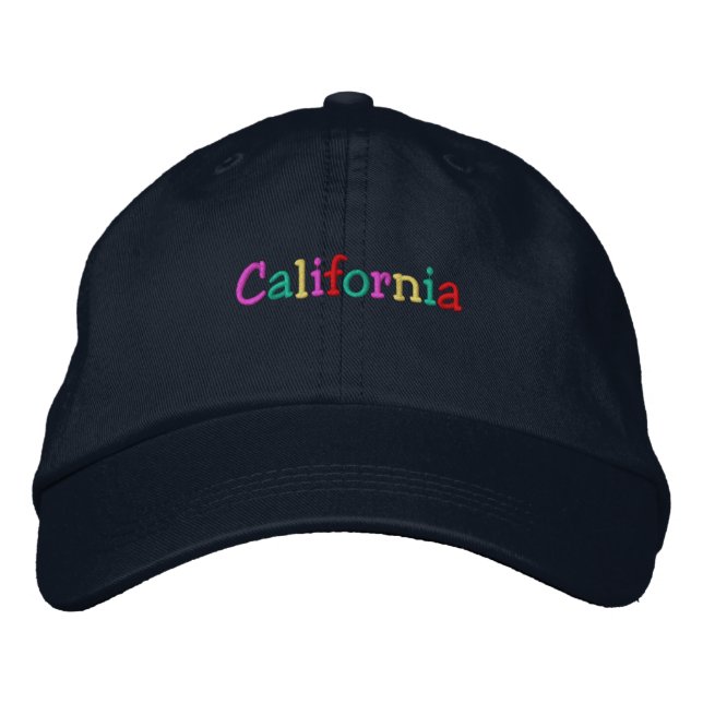 Namedrop Nation_California multicolored Embroidered Hat (Front)