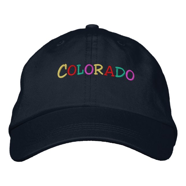 Namedrop Nation_Colorado multi-coloured Embroidered Hat (Front)