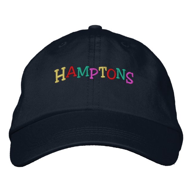 Namedrop Nation_Hamptons multi-coloured Embroidered Hat (Front)