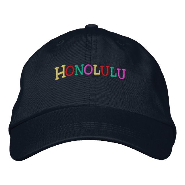 Namedrop Nation_Honolulu multi-coloured Embroidered Hat (Front)