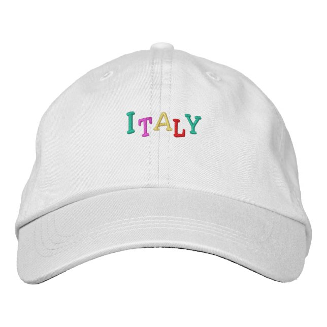 Namedrop Nation_Italy multicolored Embroidered Hat (Front)