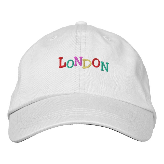 Namedrop Nation_London multi-coloured Embroidered Hat (Front)