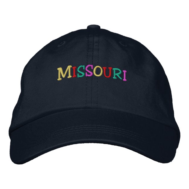 Namedrop Nation_Missouri multi-coloured Embroidered Hat (Front)