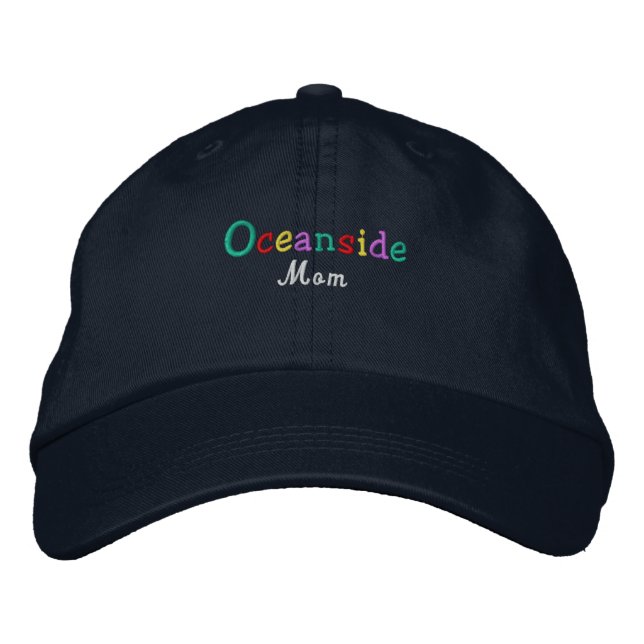 Namedrop Nation_Oceanside Mum Multi-coloured Embroidered Hat (Front)