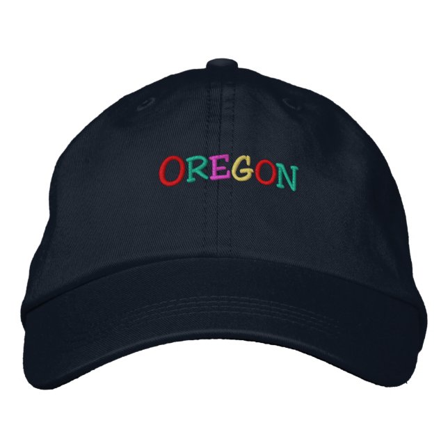 Namedrop Nation_Oregon multi-coloured Embroidered Hat (Front)