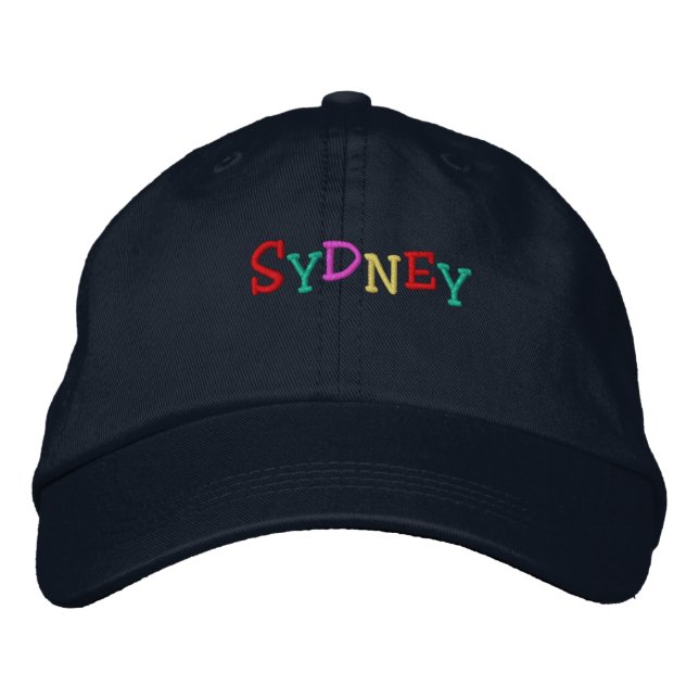 Namedrop Nation_Sydney multi-coloured Embroidered Hat (Front)
