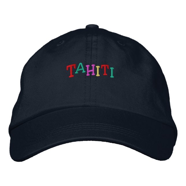 Namedrop Nation_Tahiti multi-coloured Embroidered Hat (Front)
