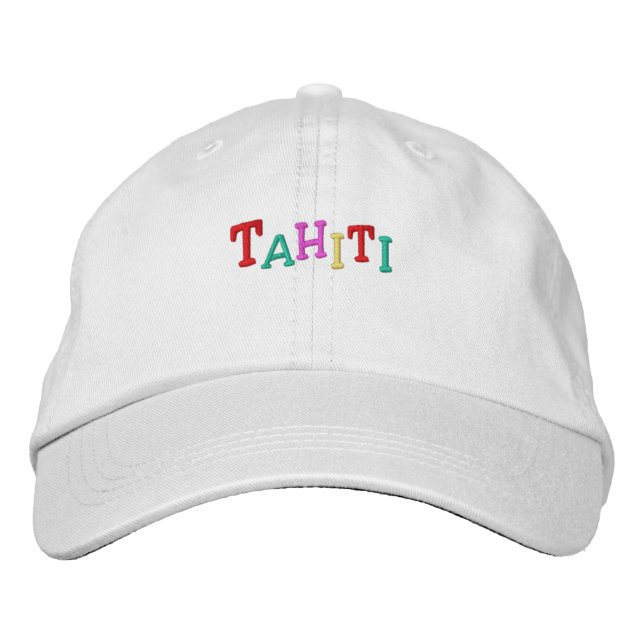 Namedrop Nation_Tahiti multi-coloured Embroidered Hat (Front)