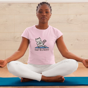 NaMEOWste Cat In a Yoga Meditating Pose T-Shirt