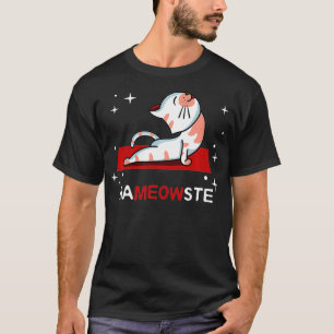 Nameowste Kitty Cat Meditation Tee Yoga Cats Kitte