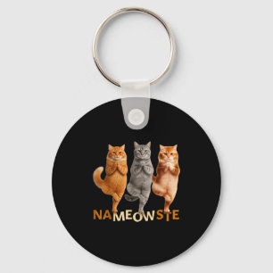 Nameowste Yoga Cat Key Ring