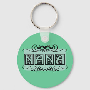 Nameplate Nana T-shirts and Gifts Key Ring