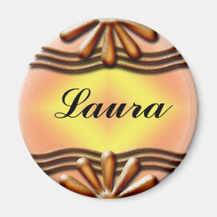 Nameplate Orange Magnet