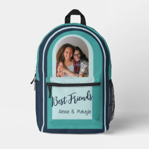 Names Best Friends Photo Printed Backpack