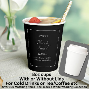 Names Date Message Black White Infinity  Paper Cups