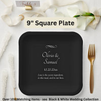 Names Date Message Black White Infinity Scroll, 9"