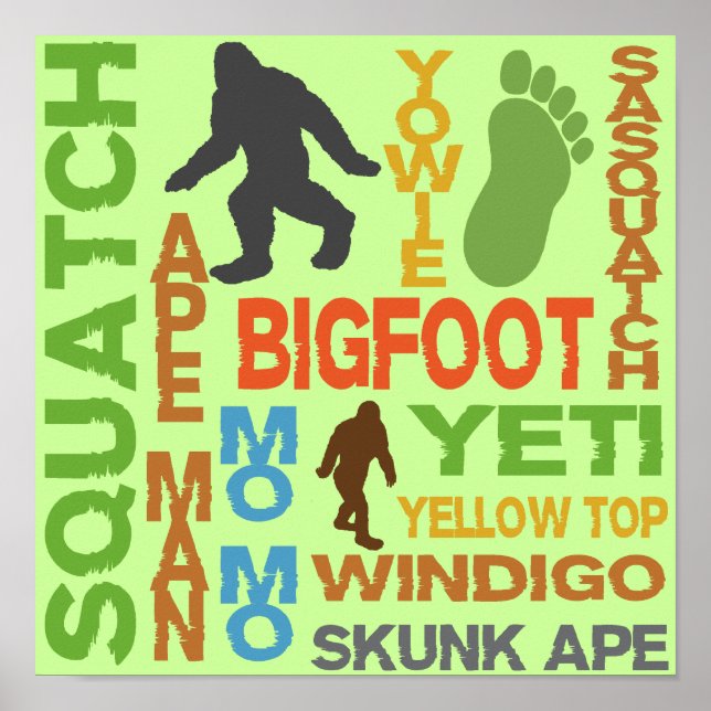 Names For Bigfoot Poster (Front)