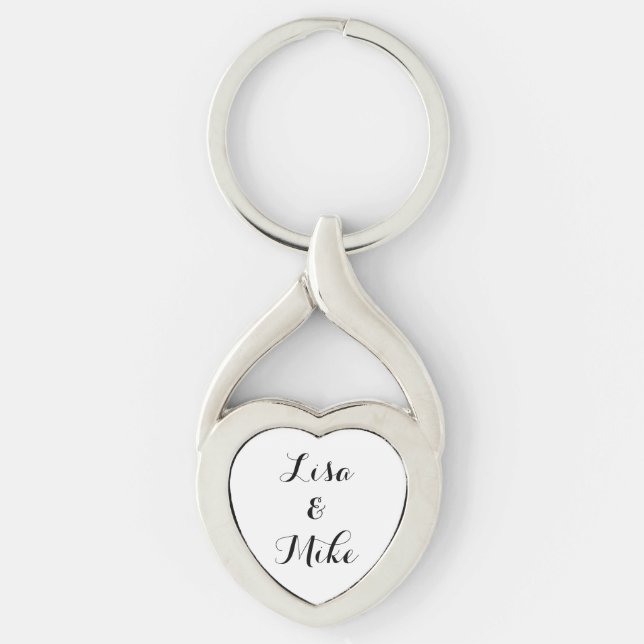 Names Heart Key Ring (Front)