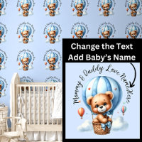 Names Love Baby Name - Cute Teddy Bear on Blue