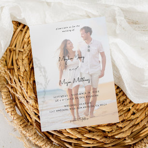 Names Modern Photo 6 Wedding V3 Invitation