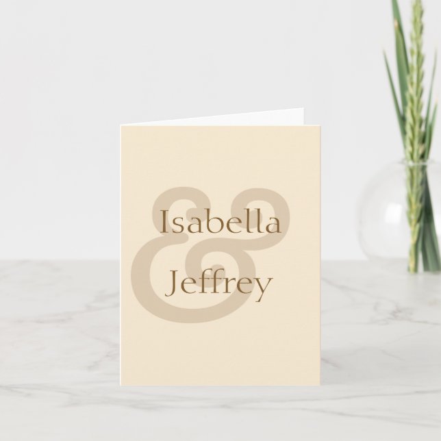 Names Note Card(Customisable) Thank You Card (Front)