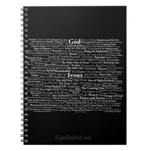 Names of God and Jesus gotGod316.com Spiral Notebook