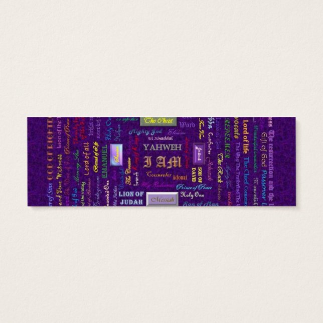 names of God bookmark (Back)