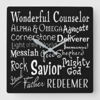Names of God from the Bible in Black and White