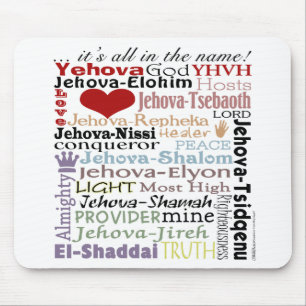 Names of God-Subway Art Mouse Pad