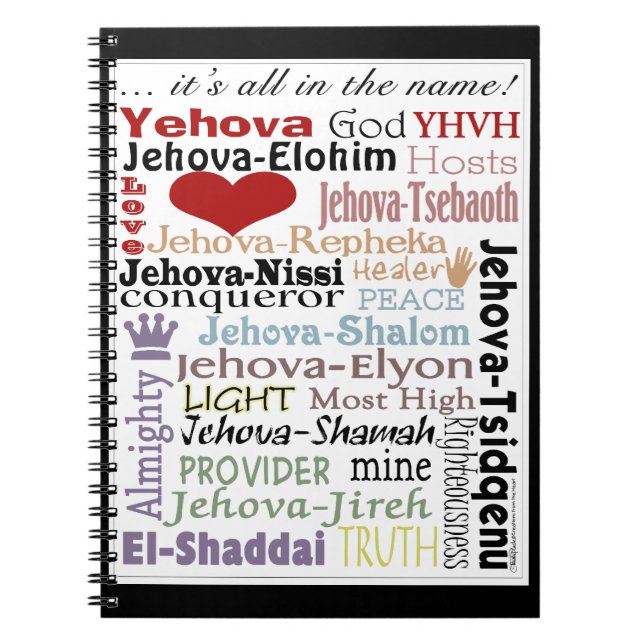 Names of God-Subway Art Spiral Notebook (Front)