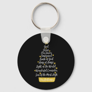 Names Of Jesus Christian Faith Christmas Tree Chri Key Ring