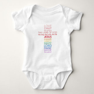 Names of Jesus Cross Baby Bodysuit