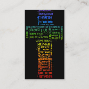 Names of Jesus Cross Business Card
