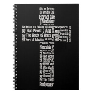 Names of Jesus Cross Spiral Notebook