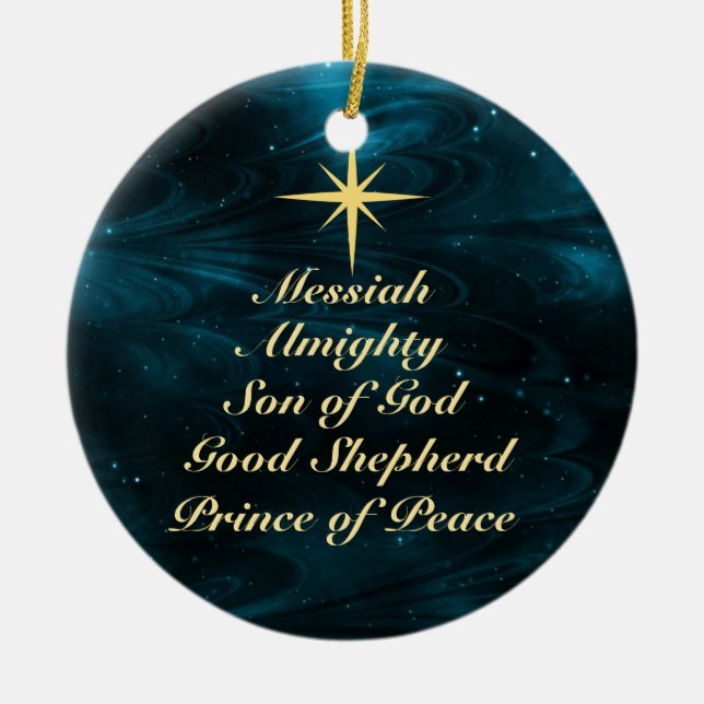 Names of Jesus - Customised Christmas Ornament (Front)