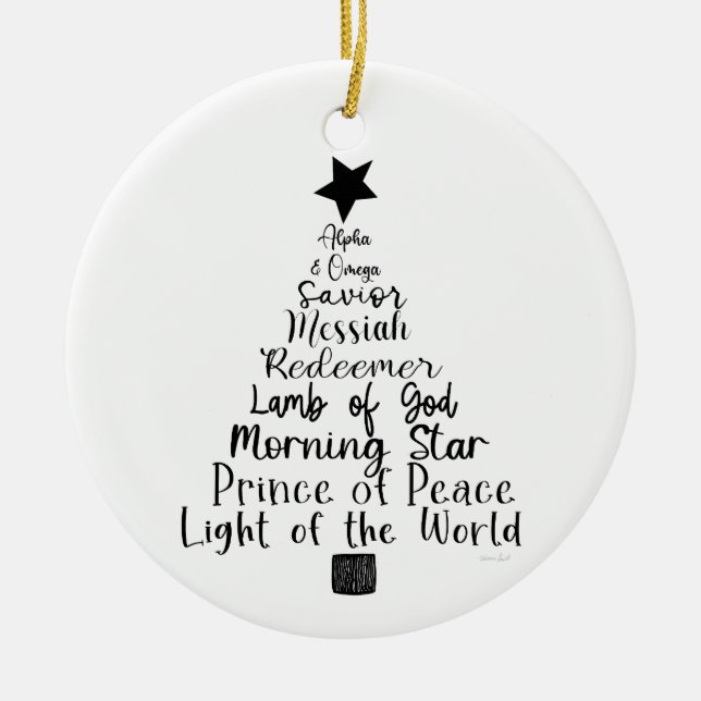 Names of Jesus/God Christmas Ornament (Front)