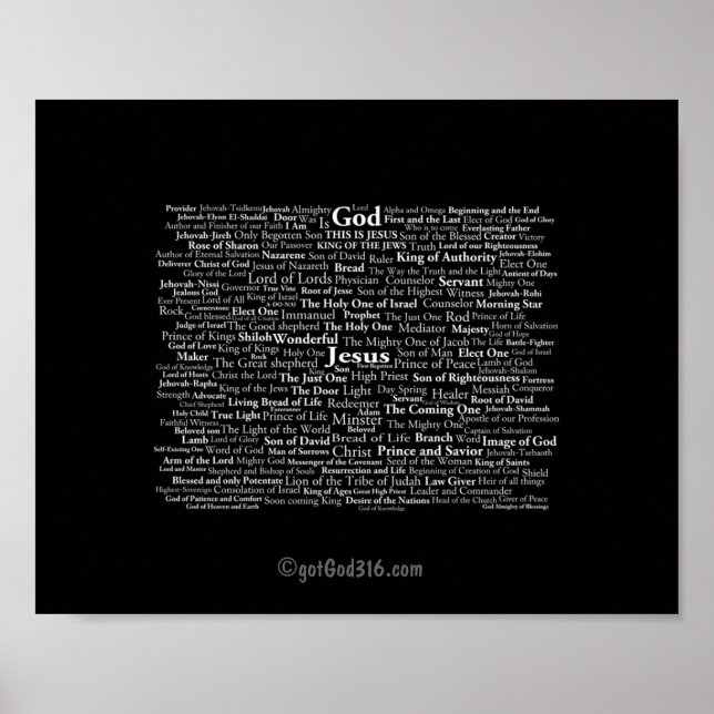 Names of Jesus gotGod316.com Poster (Front)